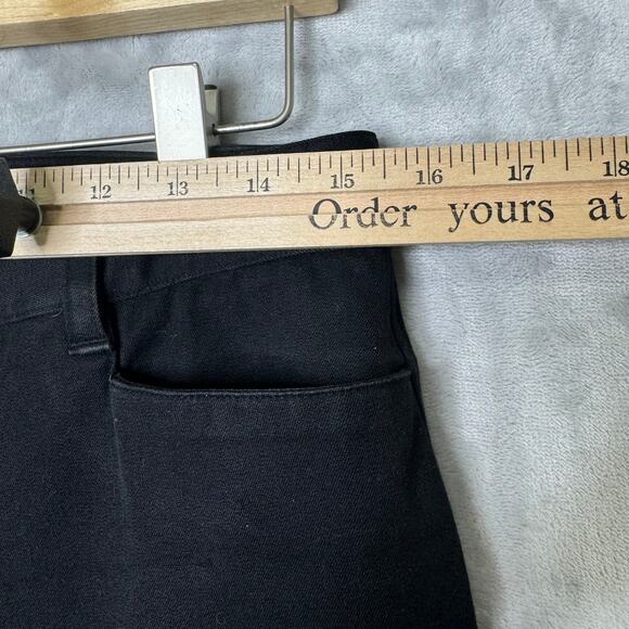 Lauren Ralph Lauren Adelle Pant Womens 6 Black Flat Front Mid Rise Stretch - Picture 6 of 9